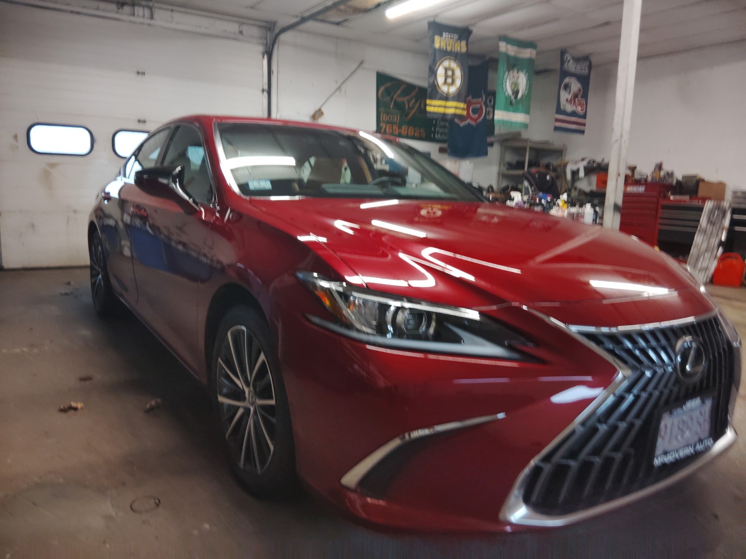 Red Lexus after professional detailing